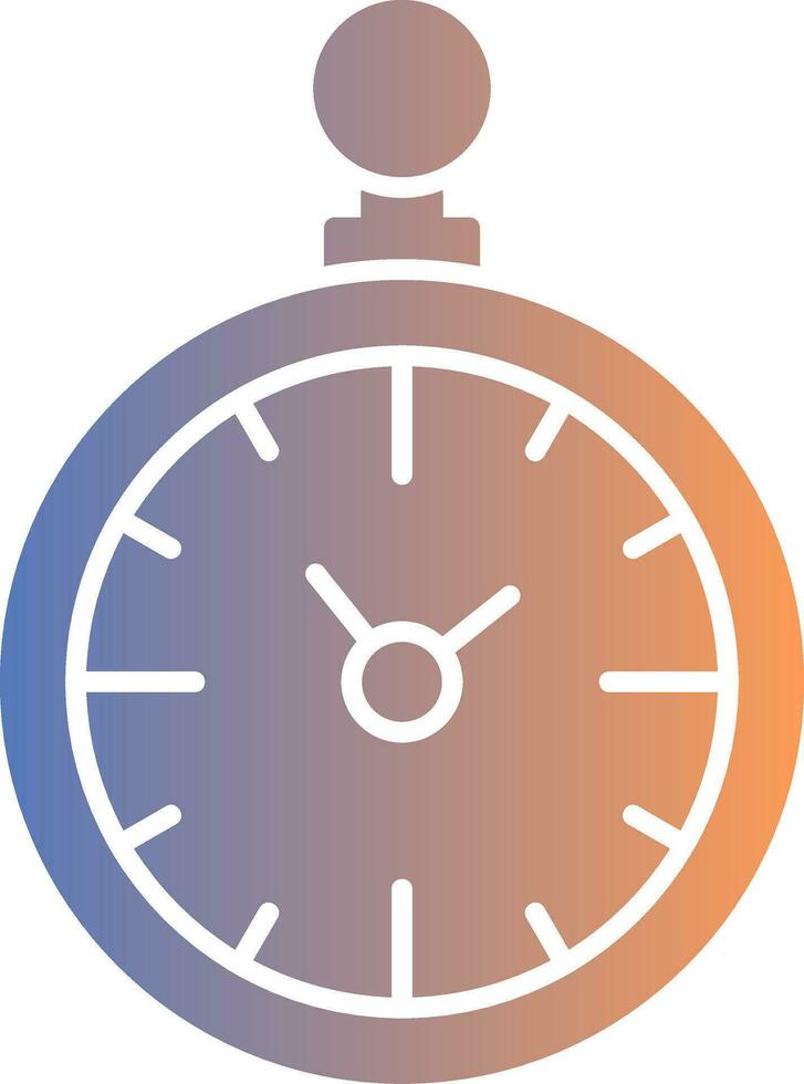 Pocket Watch Gradient Icon vector