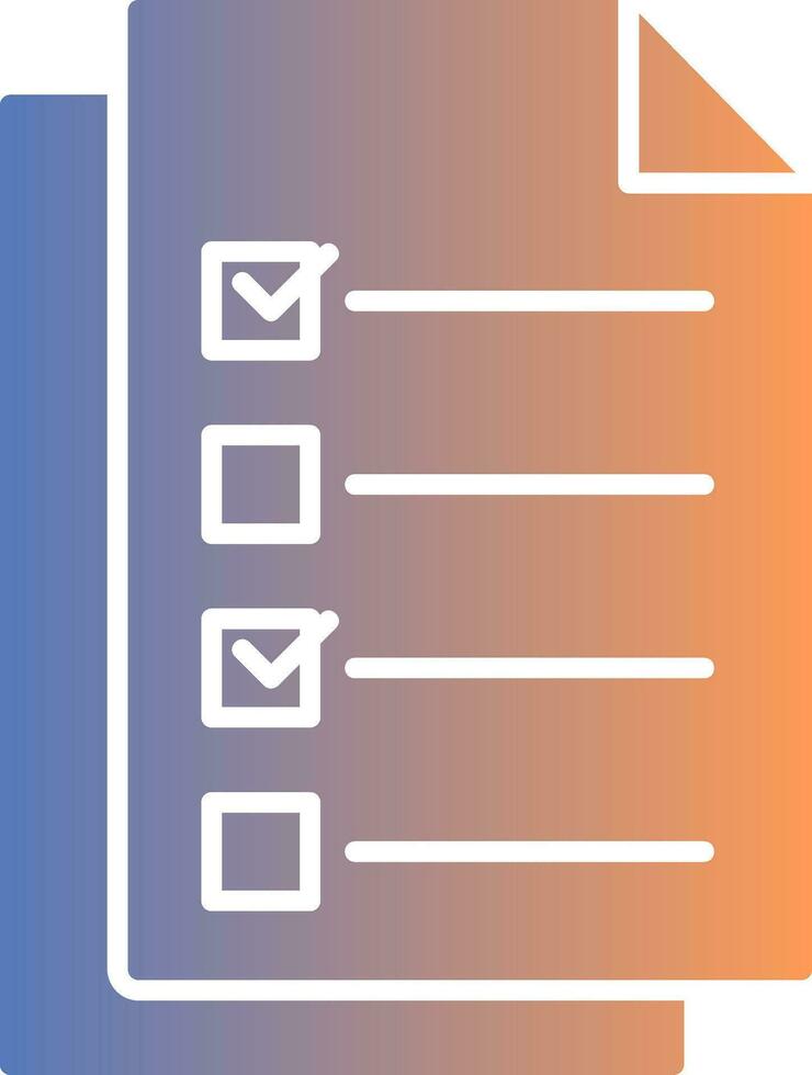 Checklist Gradient Icon vector