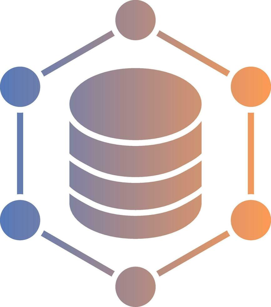 Blockchain Gradient Icon vector