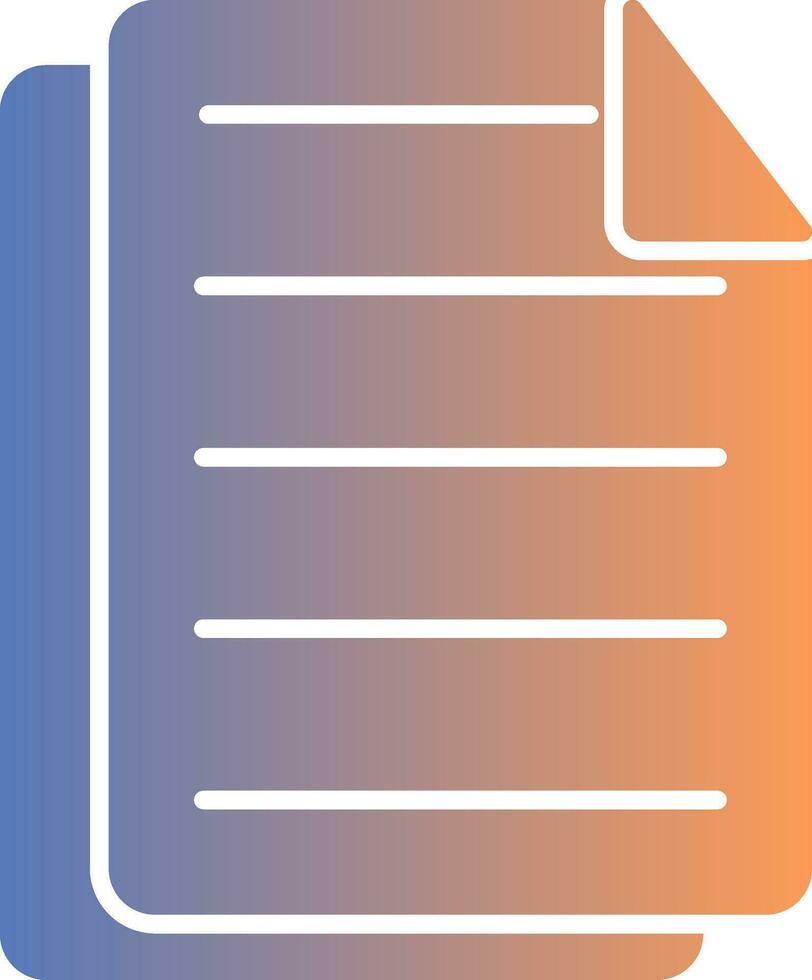 File Gradient Icon vector