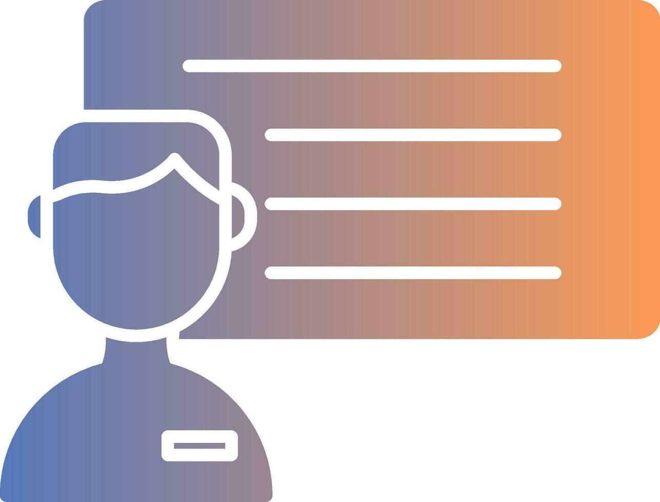 Tutor Gradient Icon vector