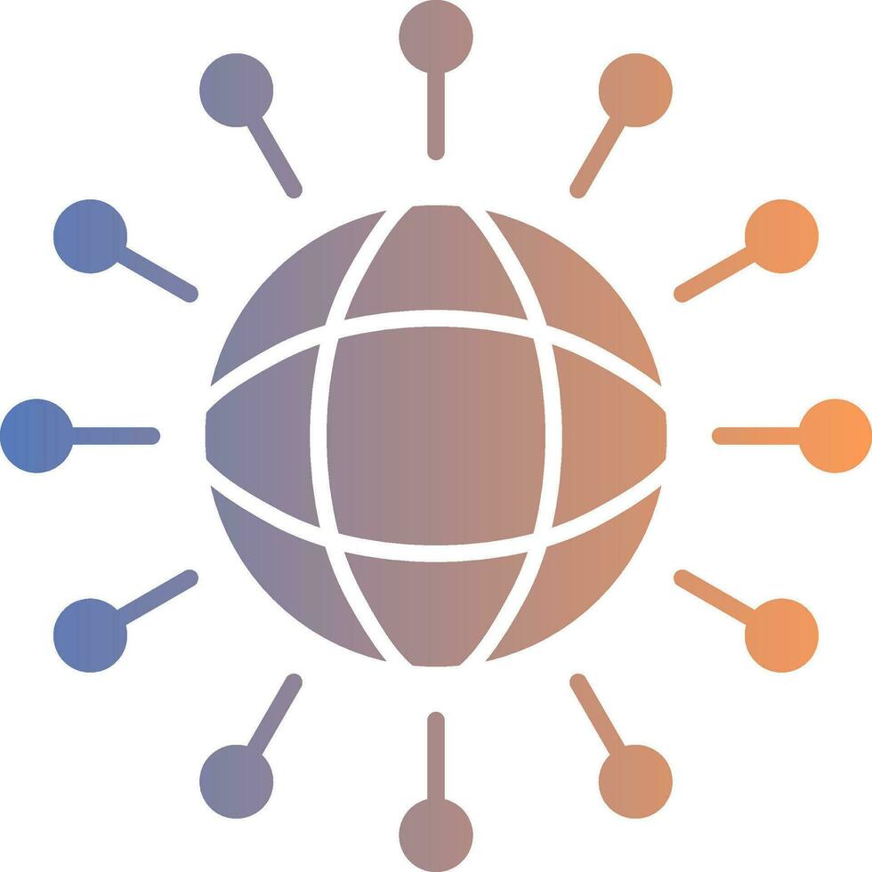 Globalization Gradient Icon vector