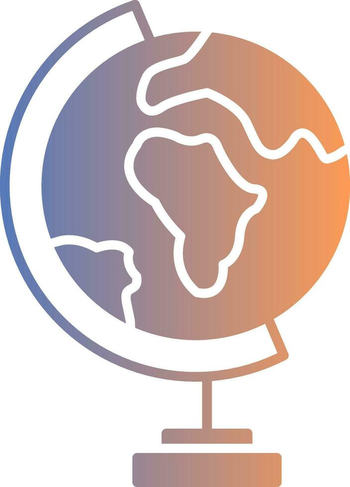 Geography Gradient Icon vector