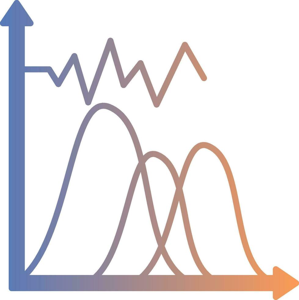 ola gráfico degradado icono vector