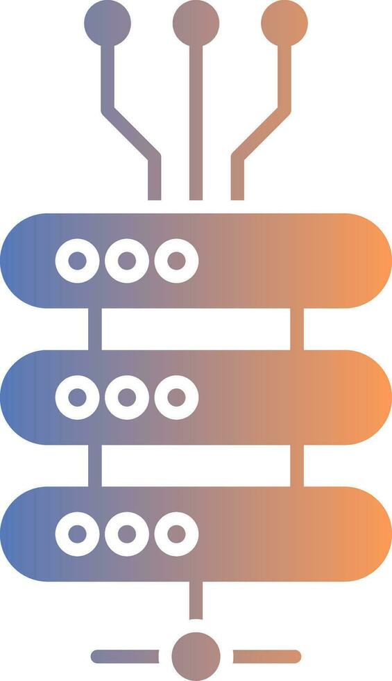Data Network Gradient Icon vector