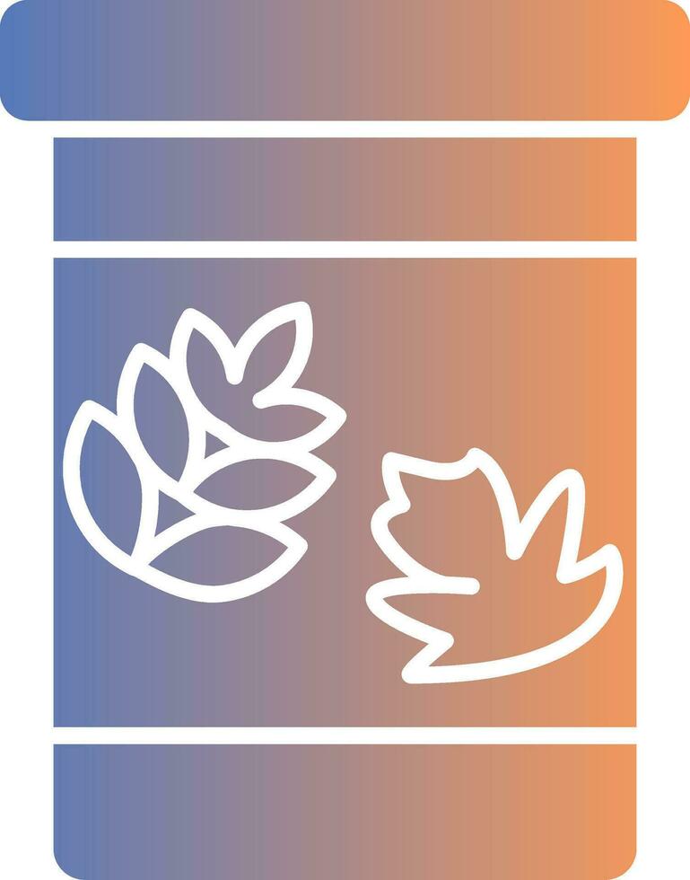Dried Gradient Icon vector