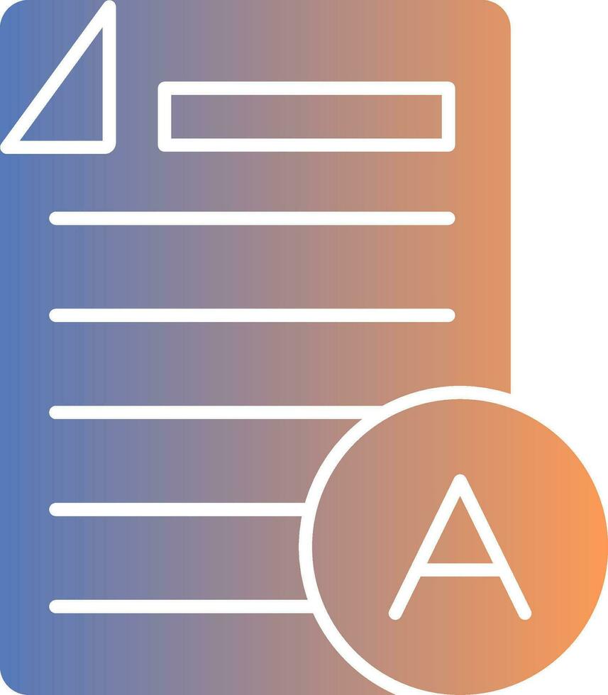 Grades Gradient Icon vector