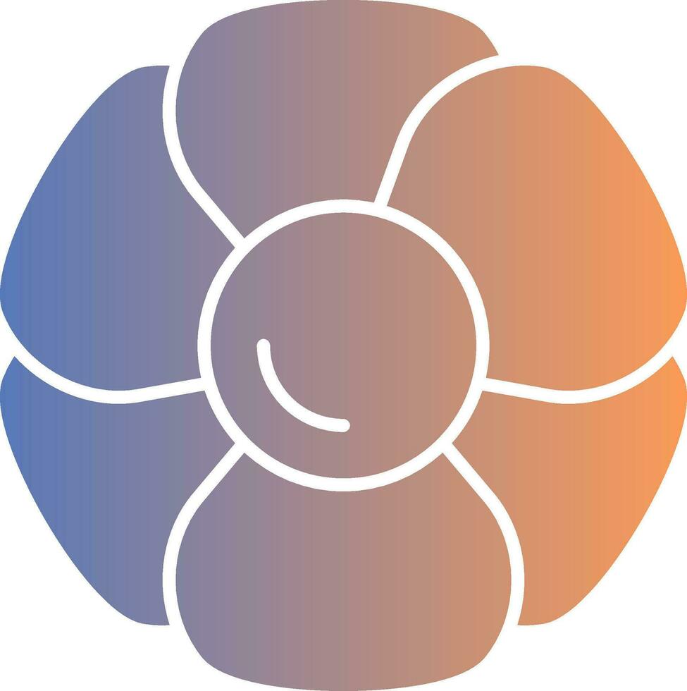 Hydrangea Gradient Icon vector