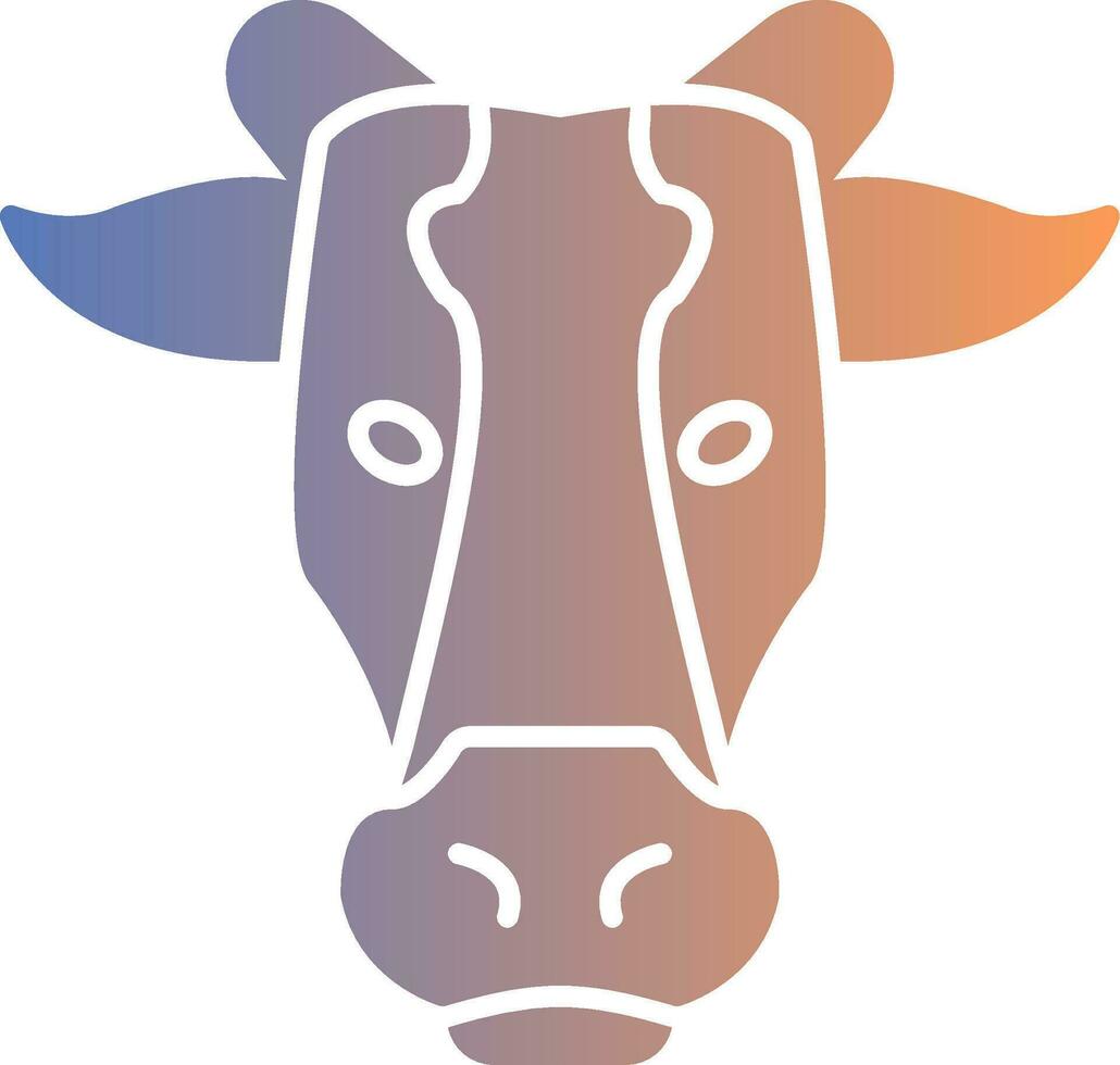 vaca degradado icono vector