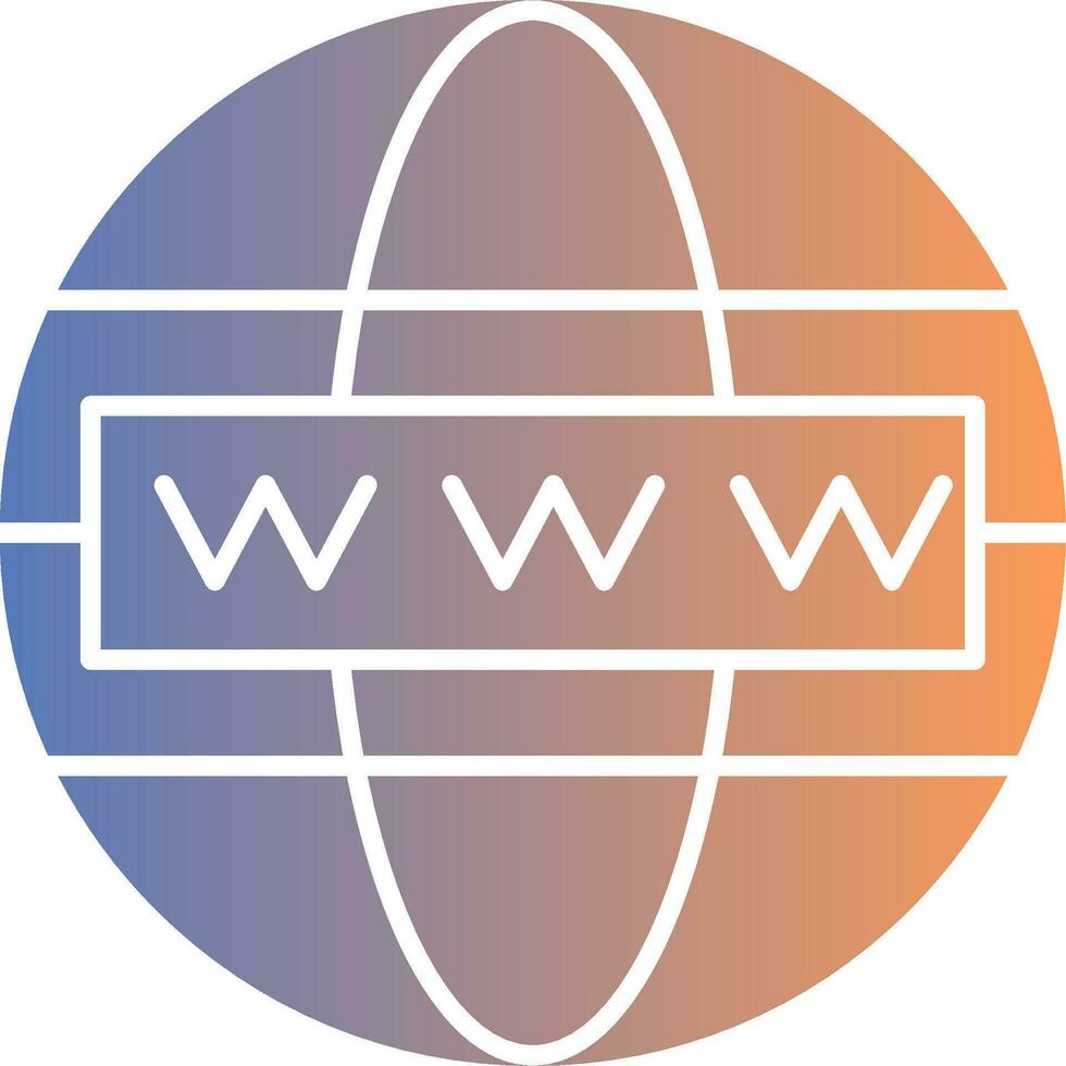 Worldwide Gradient Icon vector