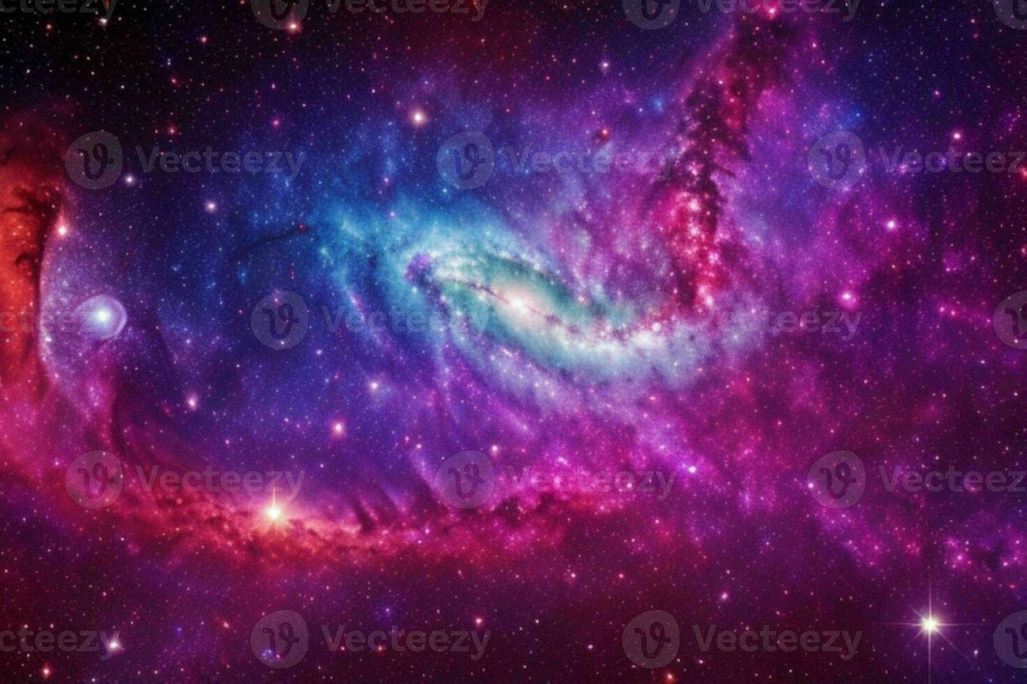 AI generated solar place galaxy, nebula, and stars flat lay background. Pro Photo