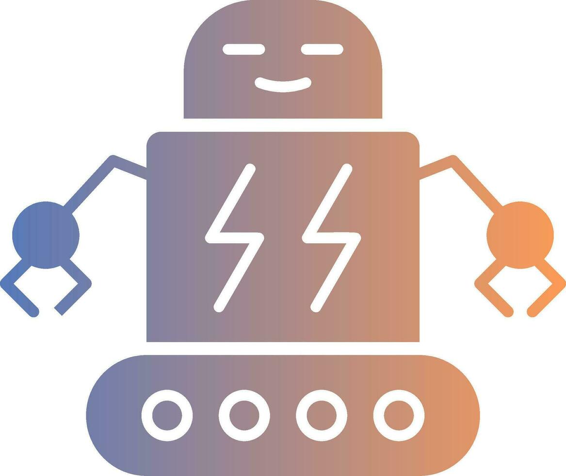 Robot Gradient Icon vector