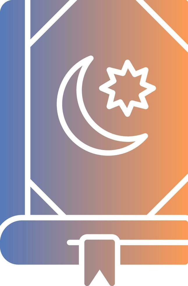 Quran Gradient Icon vector