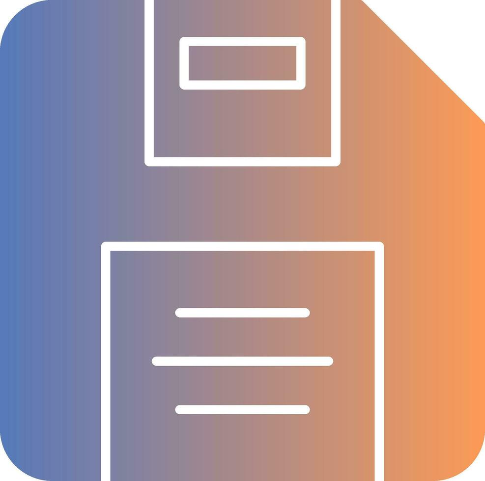 Diskette Gradient Icon vector