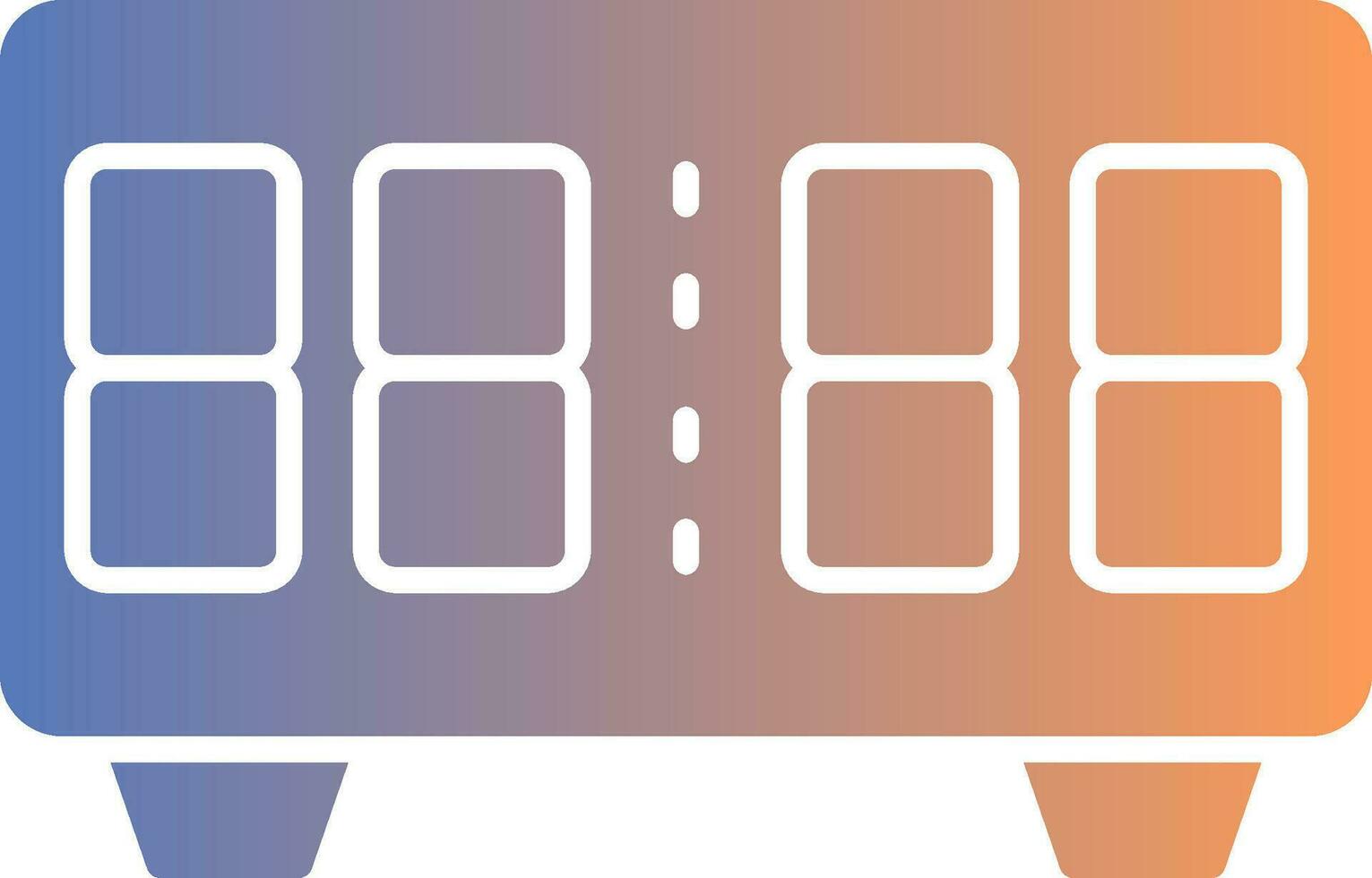 Digital Clock Gradient Icon vector