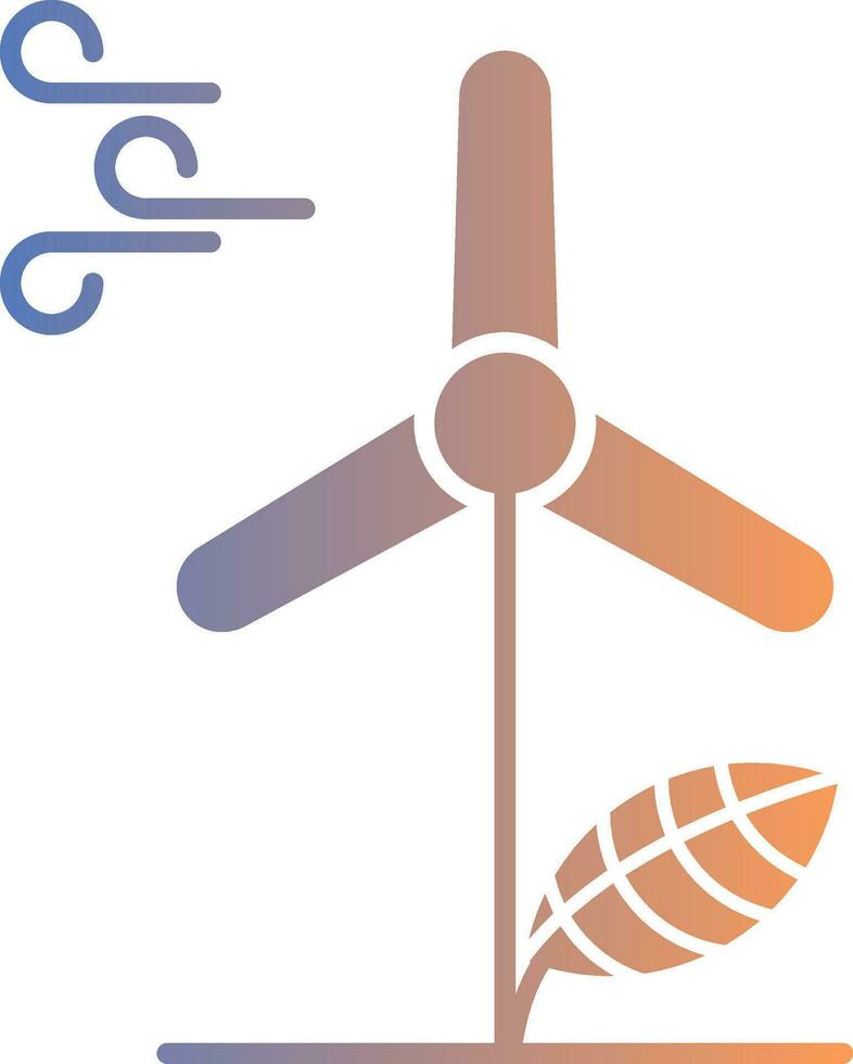 Wind Energy Gradient Icon vector