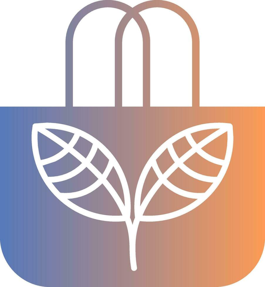 Eco Bag Gradient Icon vector