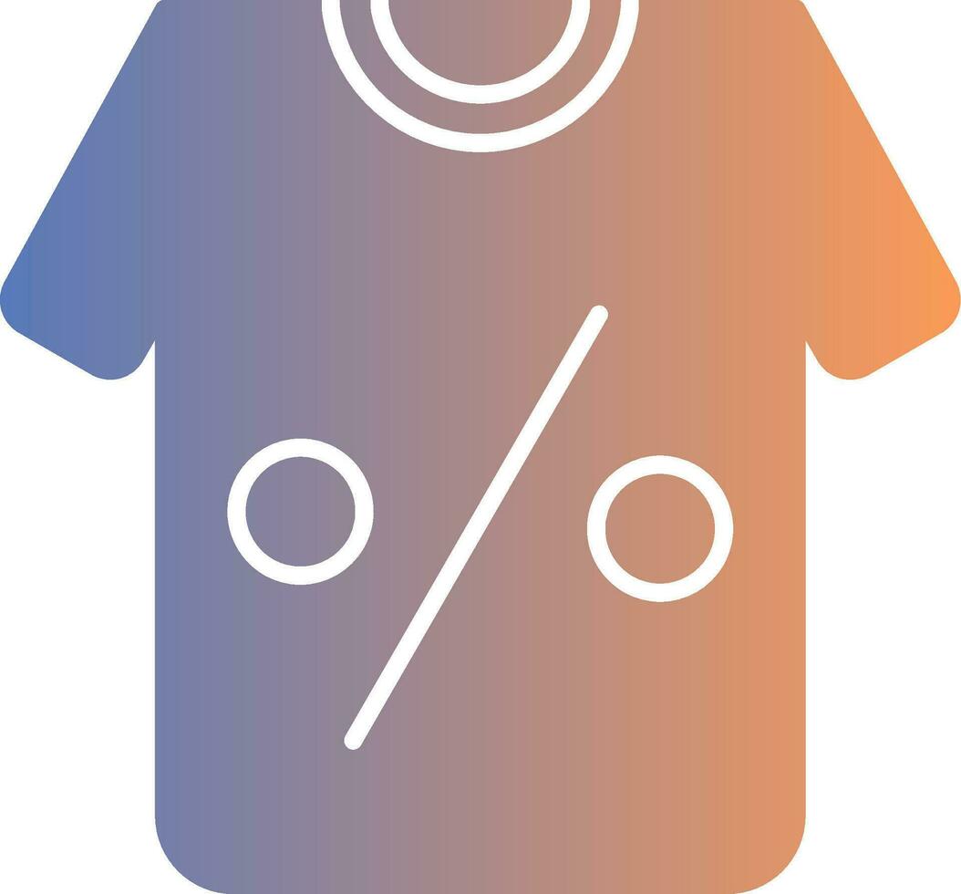 icono de gradiente de camiseta vector