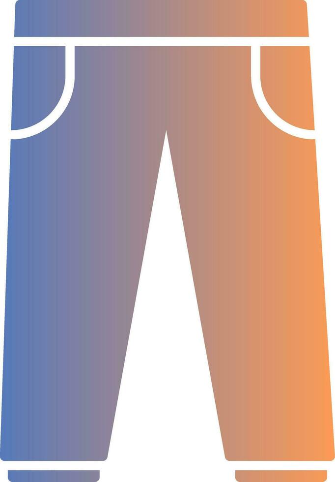 Trousers Gradient Icon vector