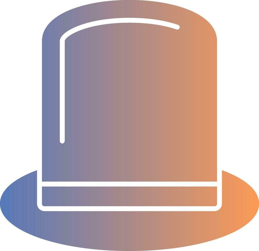 Top Hat Gradient Icon vector