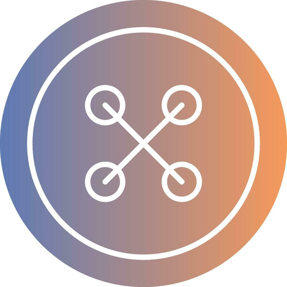 Cloth Button Gradient Icon vector