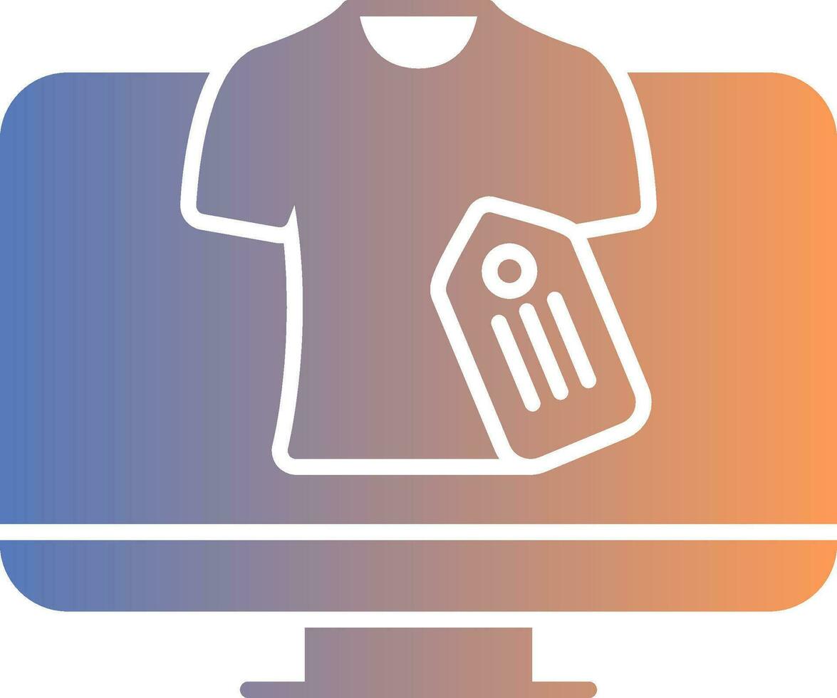 Online Shopping Gradient Icon vector