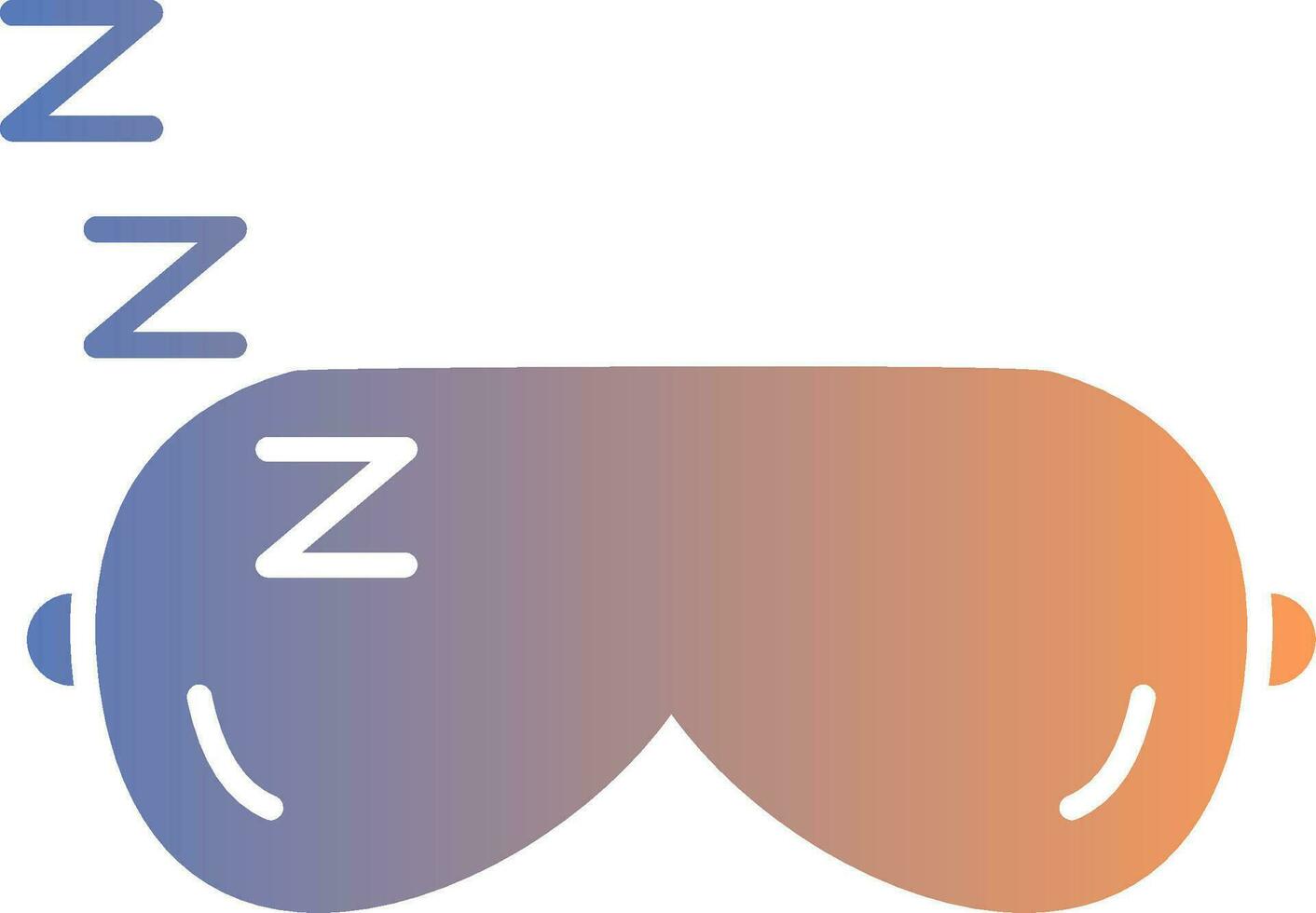 Sleeping Mask Gradient Icon vector