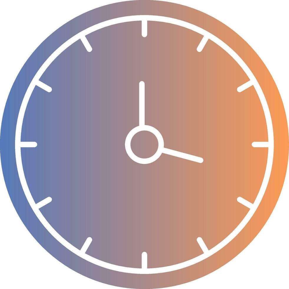 Clock Gradient Icon vector