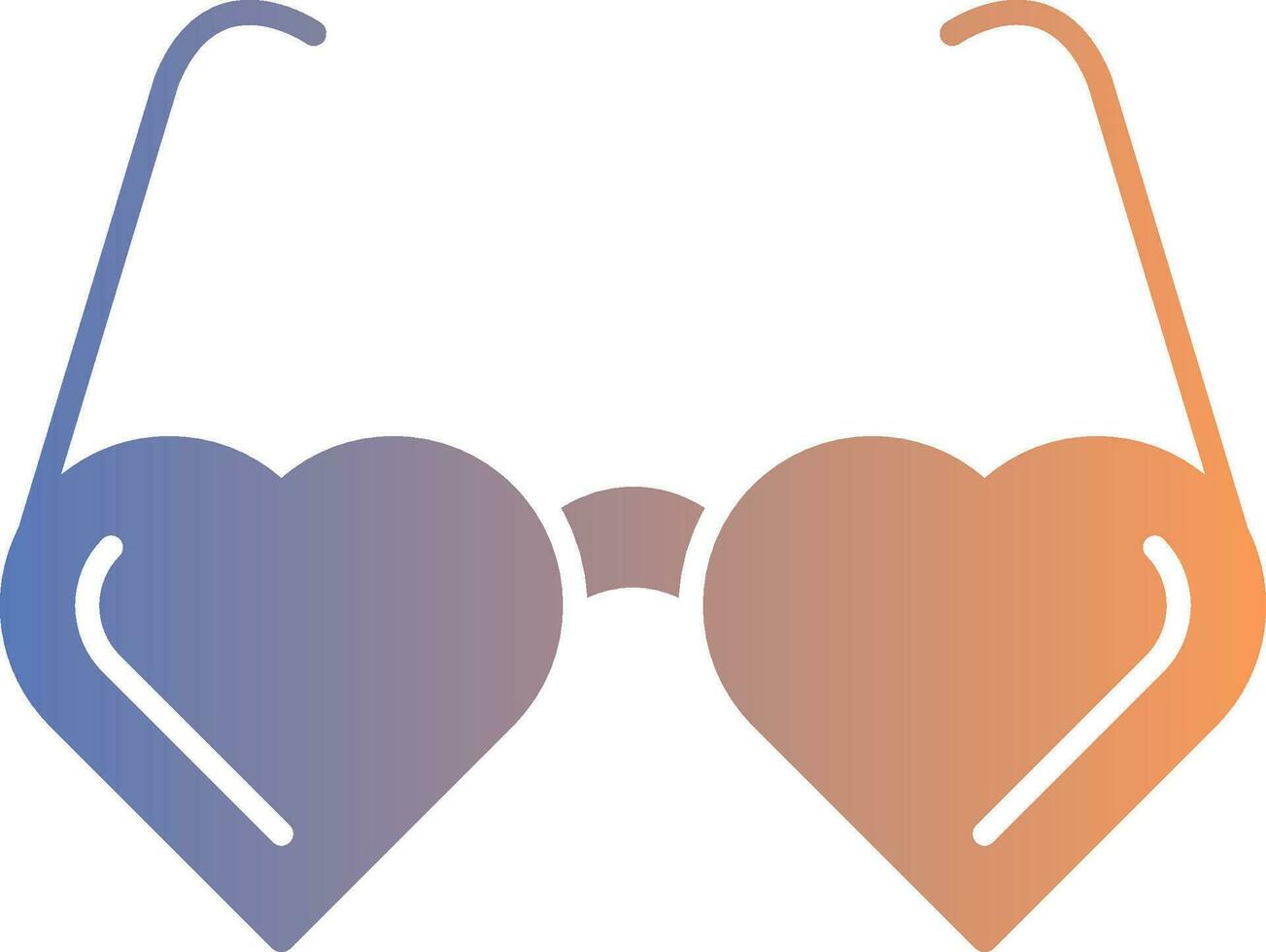 Heart Glasses Gradient Icon vector