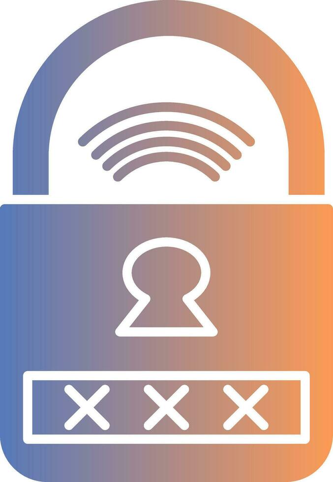 Smart Lock Gradient Icon vector