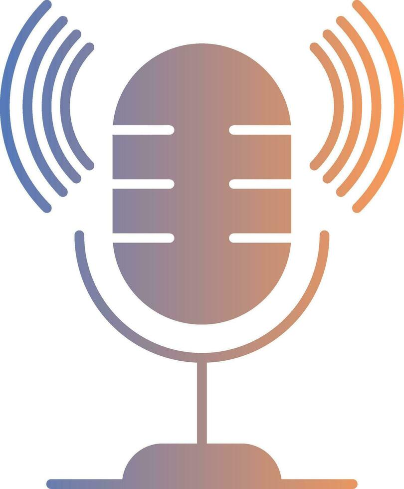 Microphone Gradient Icon vector
