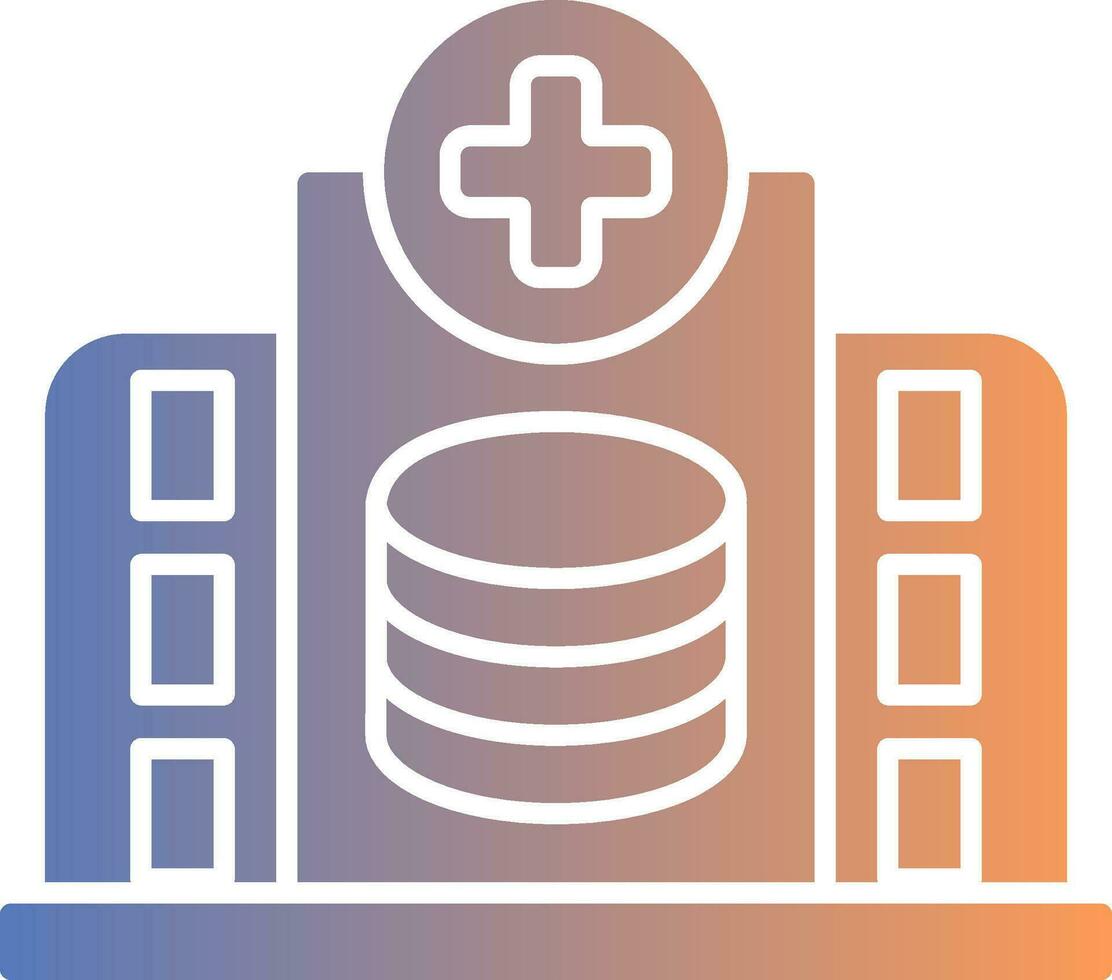 Hospital Database Gradient Icon vector