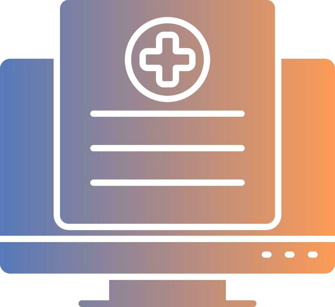 Computer Gradient Icon vector