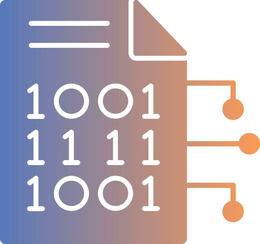 Encryption Data Gradient Icon vector