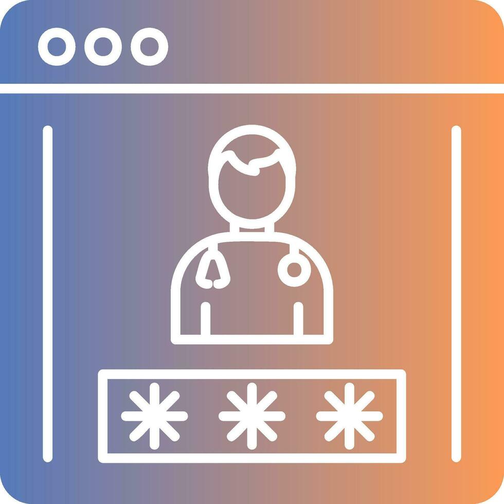 Log In Gradient Icon vector