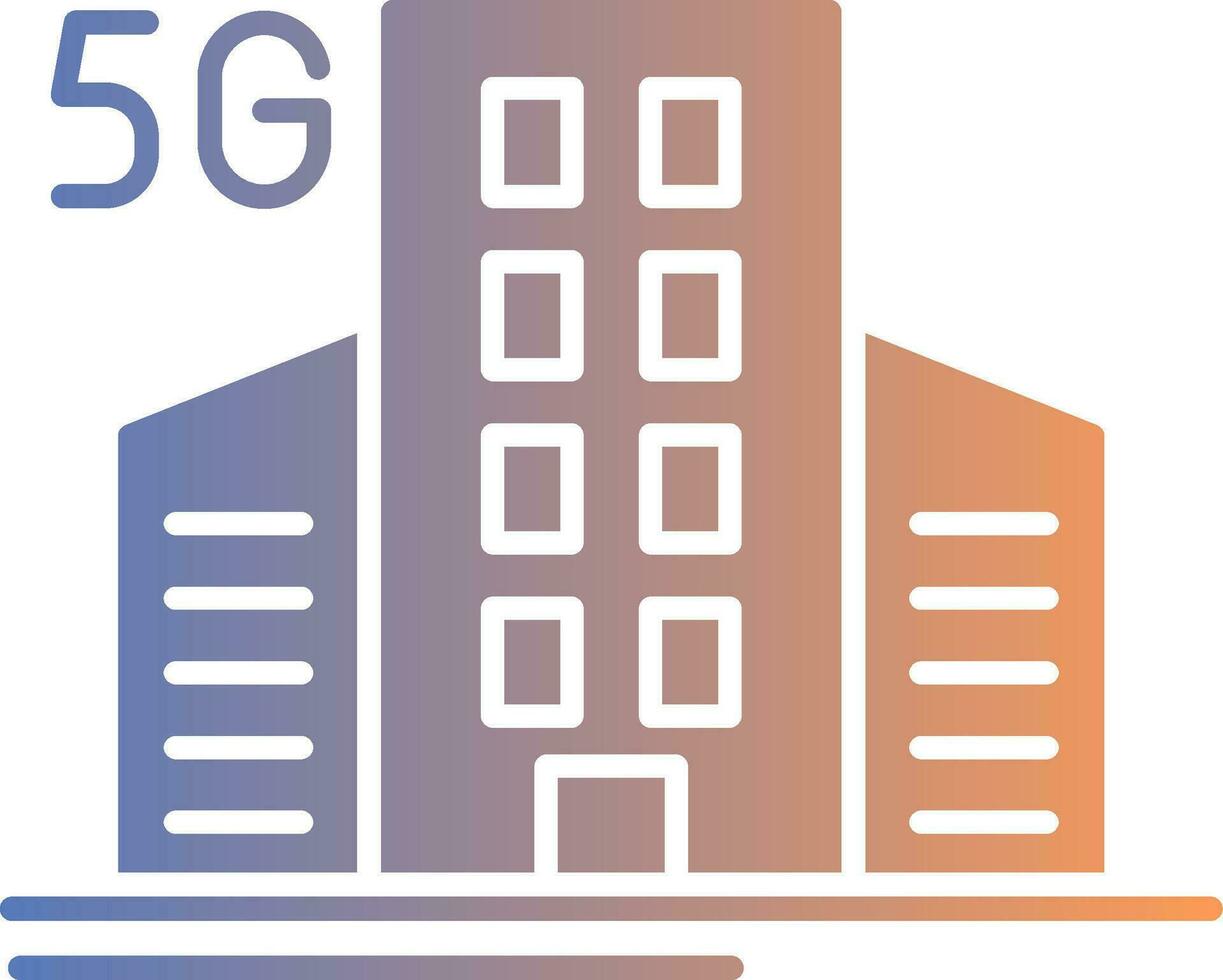 Building Gradient Icon vector