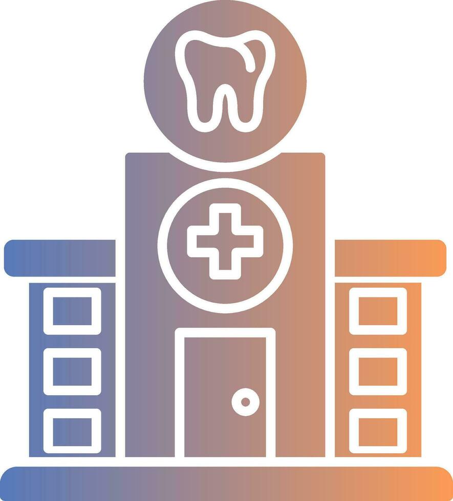 dental clínica degradado icono vector