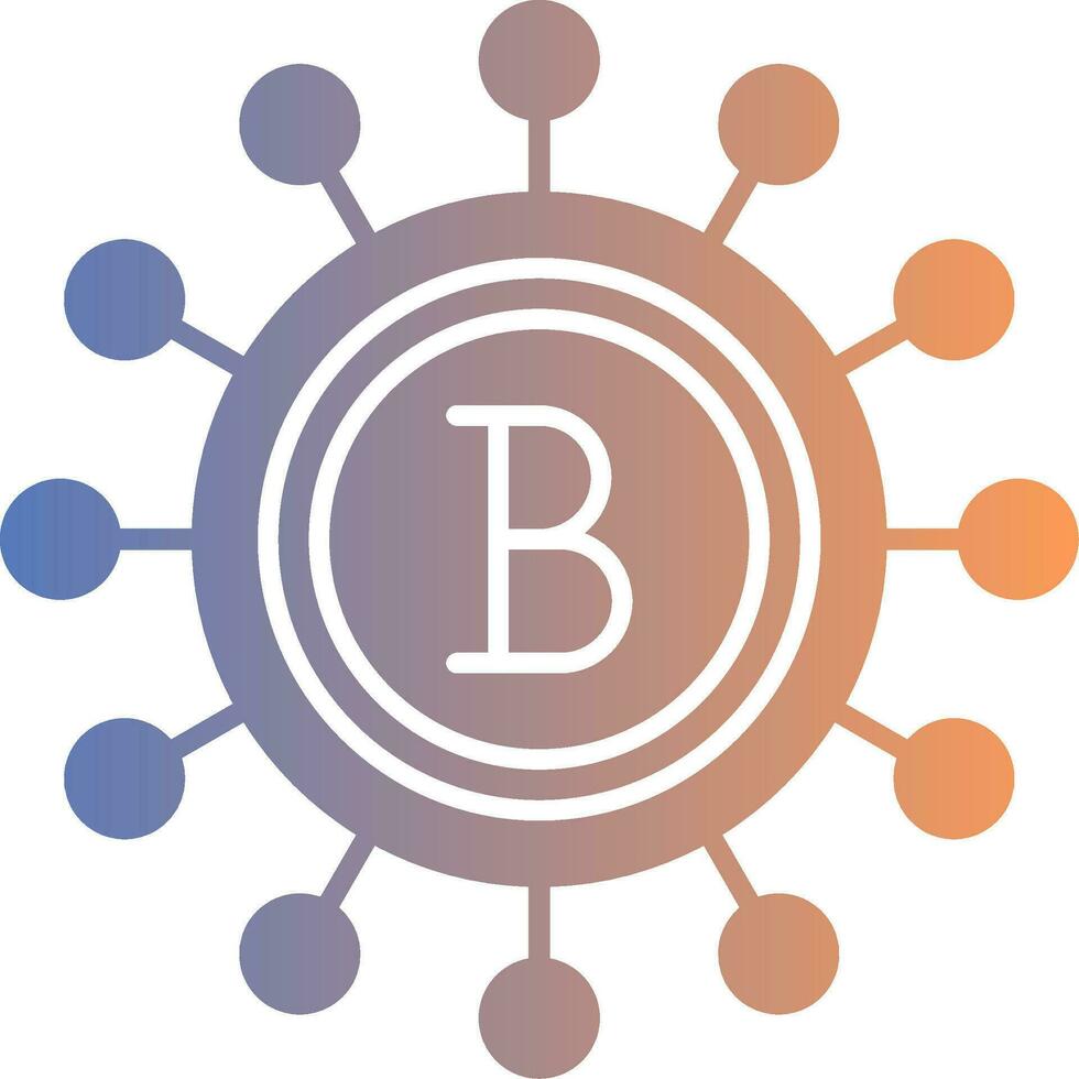 Cryptocurrency Gradient Icon vector