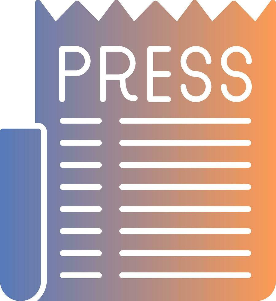 Press Release Gradient Icon vector