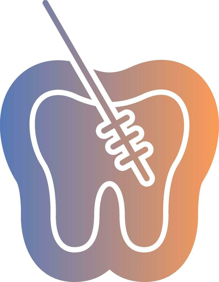 Root Canal Gradient Icon vector