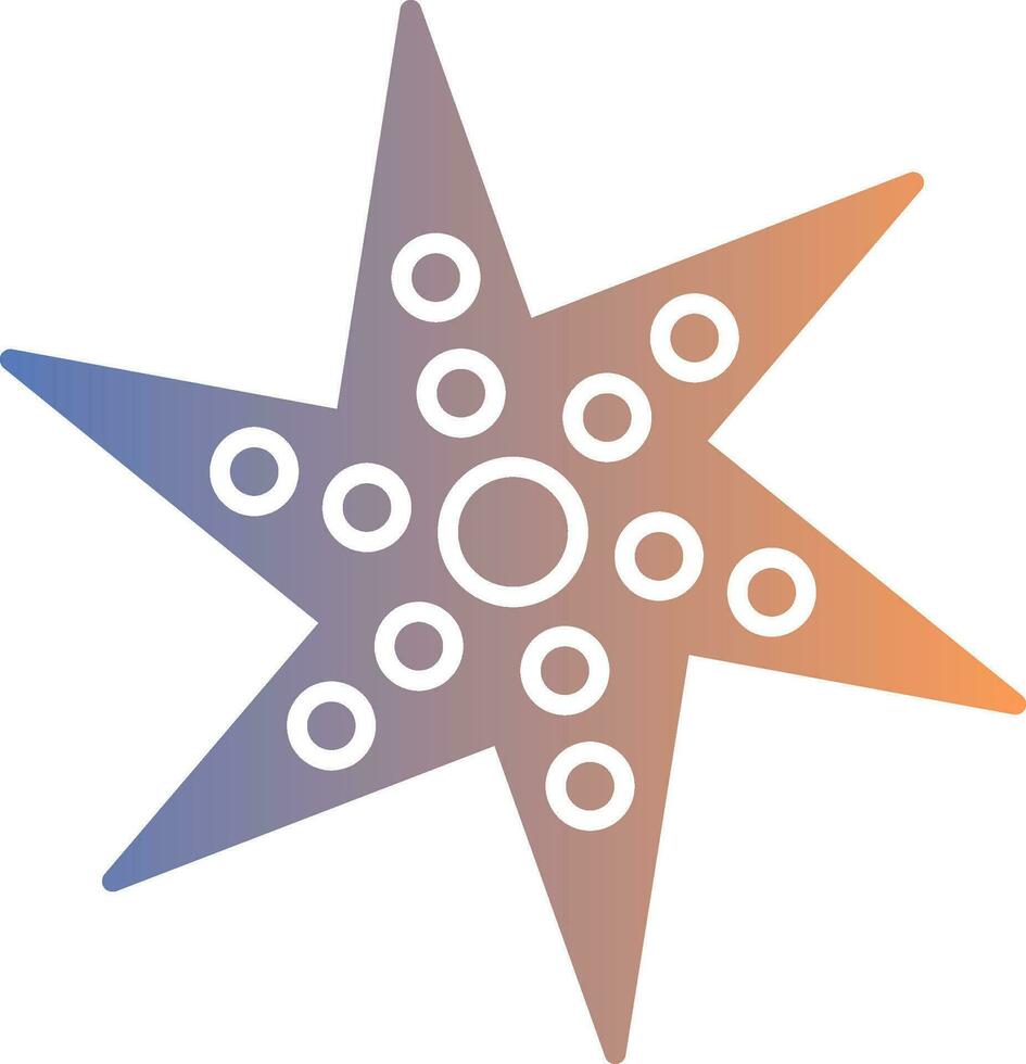 Starfish Gradient Icon vector