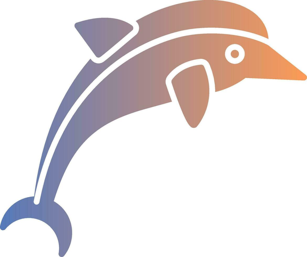 Dolphin Gradient Icon vector