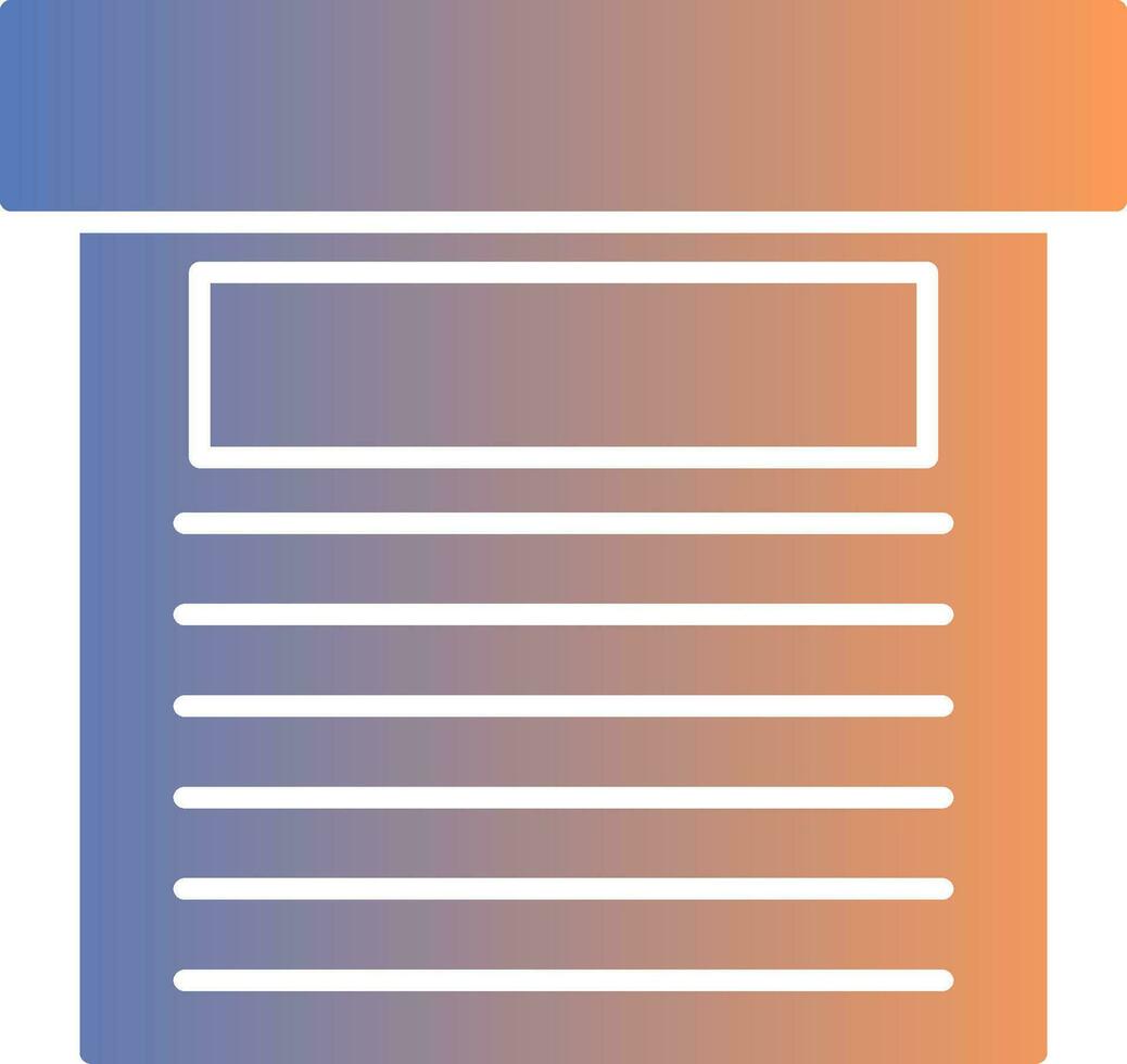 Storage Box Gradient Icon vector