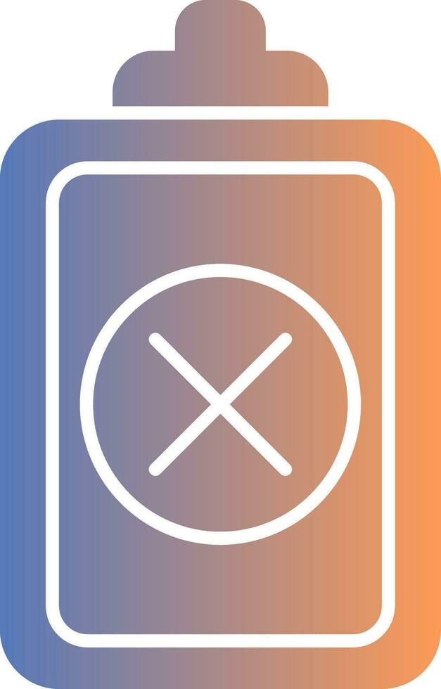 Wrong Gradient Icon vector