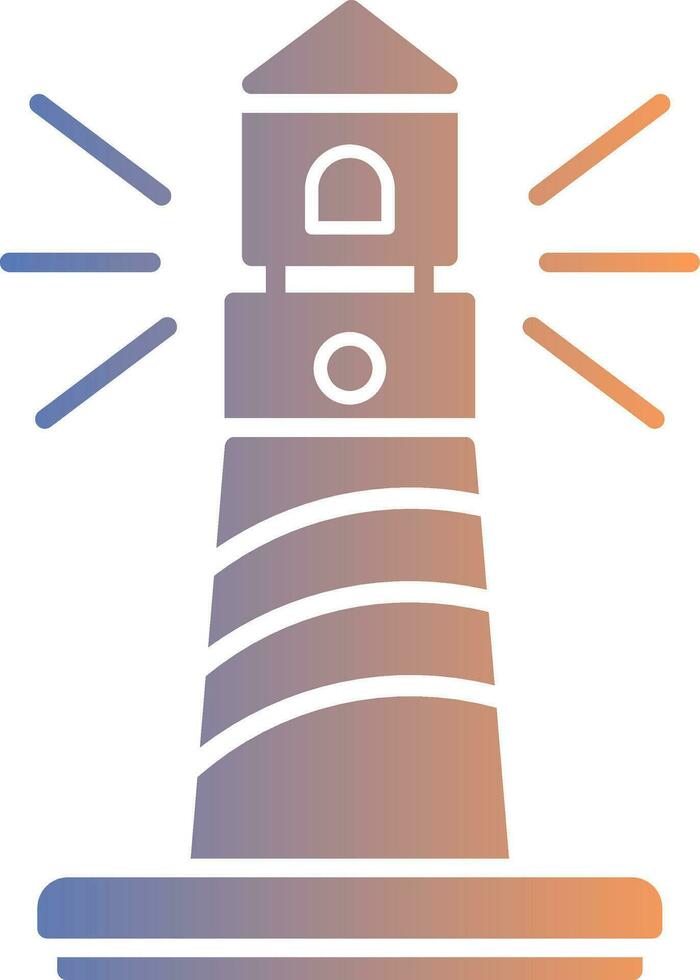 Lighthouse Gradient Icon vector