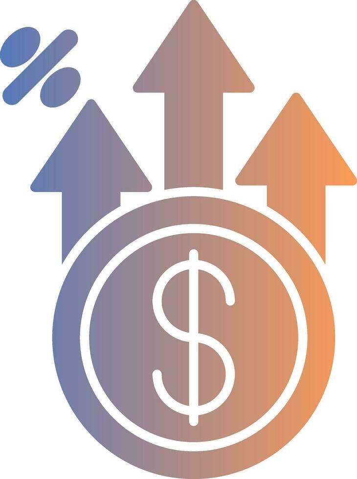 Profit Gradient Icon vector
