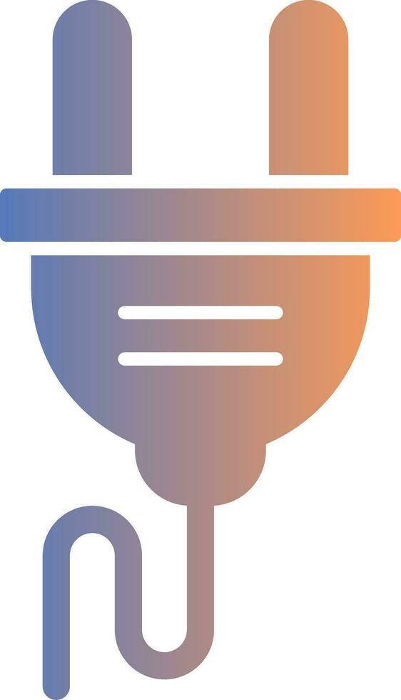 Plug Gradient Icon vector