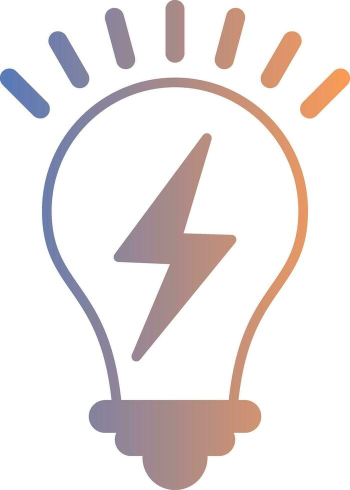 Light Bulb Gradient Icon vector