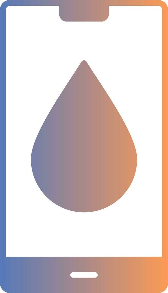 Water Drop Gradient Icon vector