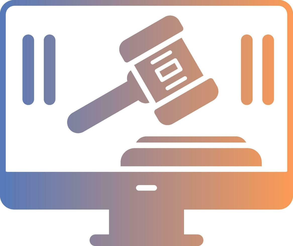 Auction Gradient Icon vector